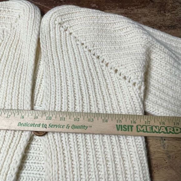 VAMP Vtg Koret Sweater Coat Short Sleeve Cardigan Wool Wood Button Cottagecore S - Picture 5 of 7